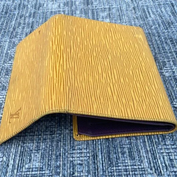Vintage Louis Vuitton Wallet Epi Leather Etui Papier Porte Tresor Made France - Picture 5 of 12